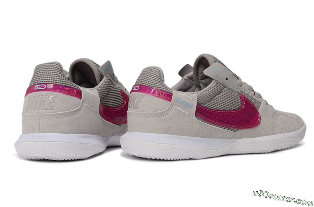 Nike Street Gato IC Indoor & Futsal Soccer Shoes - Grey/Wolf Grey/Fuchsia Dream 6