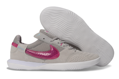 Nike Street Gato IC Indoor & Futsal Soccer Shoes - Grey/Wolf Grey/Fuchsia Dream