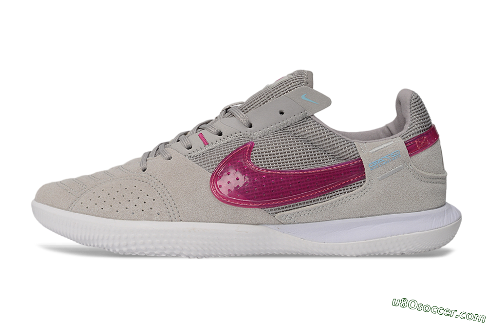 Nike Street Gato IC Indoor & Futsal Soccer Shoes - Grey/Wolf Grey/Fuchsia Dream 2