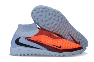Nike Phantom 6 Elite High TF Artificial Turf Soccer Shoes - Orange/Bright Crimson/Barely Grape