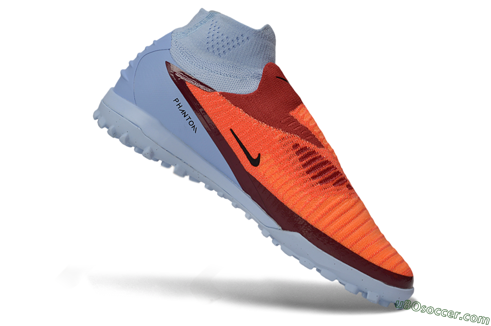 Nike Phantom 6 Elite High TF Artificial Turf Soccer Shoes - Orange/Bright Crimson/Barely Grape 4
