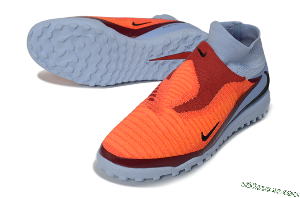 Nike Phantom 6 Elite High TF Artificial Turf Soccer Shoes - Orange/Bright Crimson/Barely Grape 3