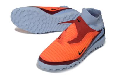 Nike Phantom 6 Elite High TF Artificial Turf Soccer Shoes - Orange/Bright Crimson/Barely Grape