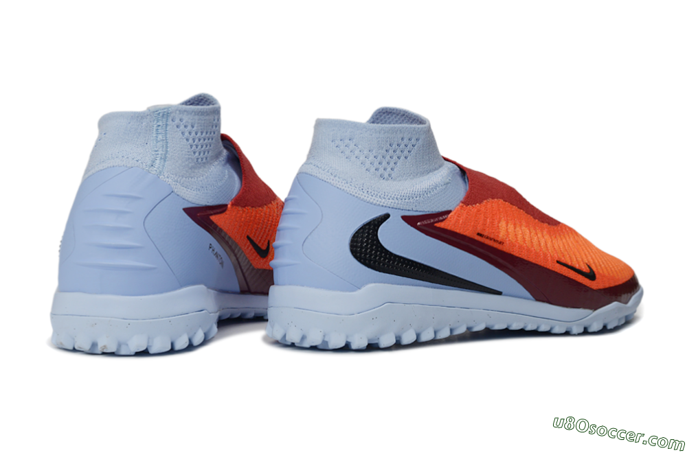 Nike Phantom 6 Elite High TF Artificial Turf Soccer Shoes - Orange/Bright Crimson/Barely Grape 6