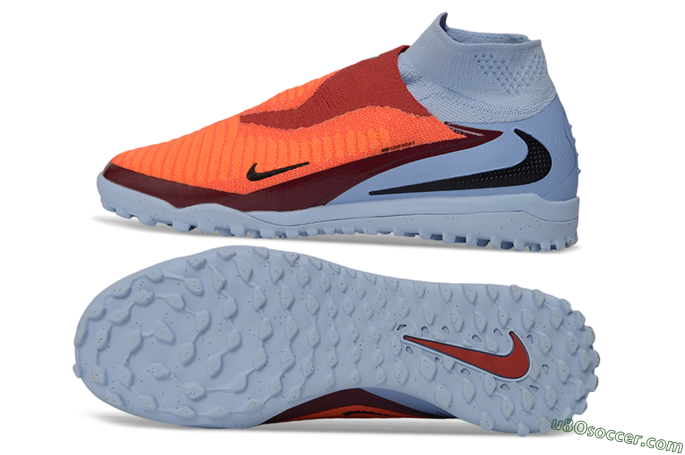 Nike Phantom 6 Elite High TF Artificial Turf Soccer Shoes - Orange/Bright Crimson/Barely Grape 0