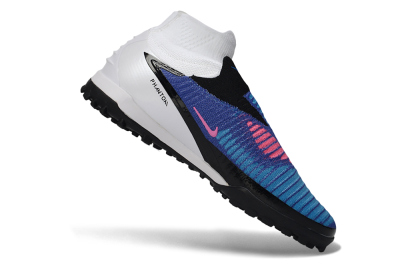 Nike Phantom 6 Elite High TF Artificial Turf Soccer Shoes - Blue/Baltic Blue/Hyper Pink