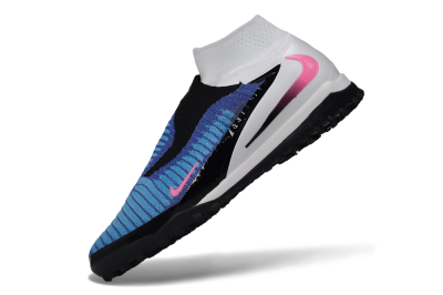 Nike Phantom 6 Elite High TF Artificial Turf Soccer Shoes - Blue/Baltic Blue/Hyper Pink