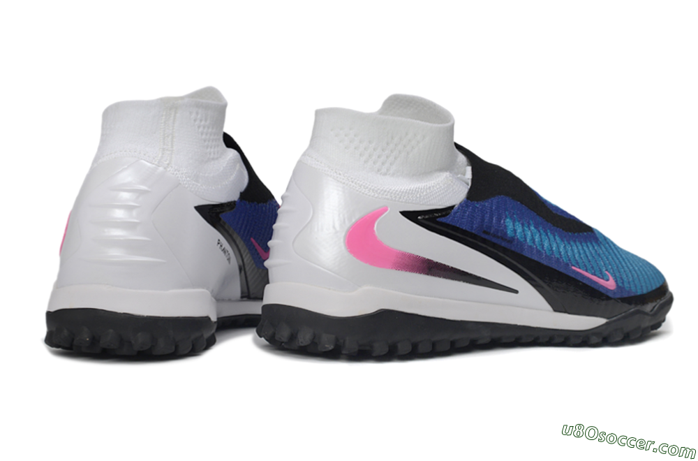 Nike Phantom 6 Elite High TF Artificial Turf Soccer Shoes - Blue/Baltic Blue/Hyper Pink 6