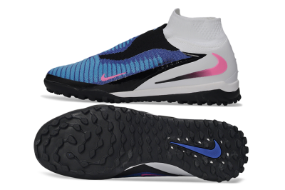 Nike Phantom 6 Elite High TF Artificial Turf Soccer Shoes - Blue/Baltic Blue/Hyper Pink