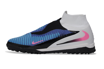 Nike Phantom 6 Elite High TF Artificial Turf Soccer Shoes - Blue/Baltic Blue/Hyper Pink