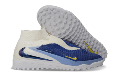 Nike Phantom 6 Elite High TF Artificial Turf Soccer Shoes - Blue/Coconut Milk/Photo Blue