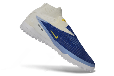 Nike Phantom 6 Elite High TF Artificial Turf Soccer Shoes - Blue/Coconut Milk/Photo Blue