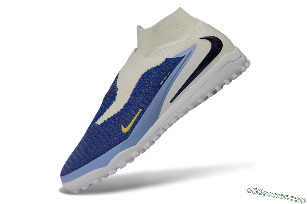 Nike Phantom 6 Elite High TF Artificial Turf Soccer Shoes - Blue/Coconut Milk/Photo Blue 5