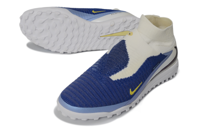 Nike Phantom 6 Elite High TF Artificial Turf Soccer Shoes - Blue/Coconut Milk/Photo Blue