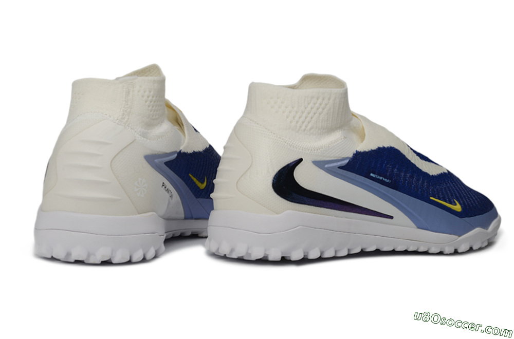Nike Phantom 6 Elite High TF Artificial Turf Soccer Shoes - Blue/Coconut Milk/Photo Blue 6