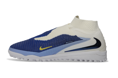 Nike Phantom 6 Elite High TF Artificial Turf Soccer Shoes - Blue/Coconut Milk/Photo Blue