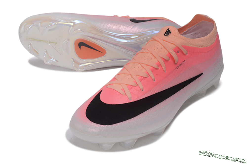 Nike Air Zoom Mercurial Vapor 17 Elite FG Firm Ground Soccer Cleats - Pink/Sunset Glow/Pearl White 3