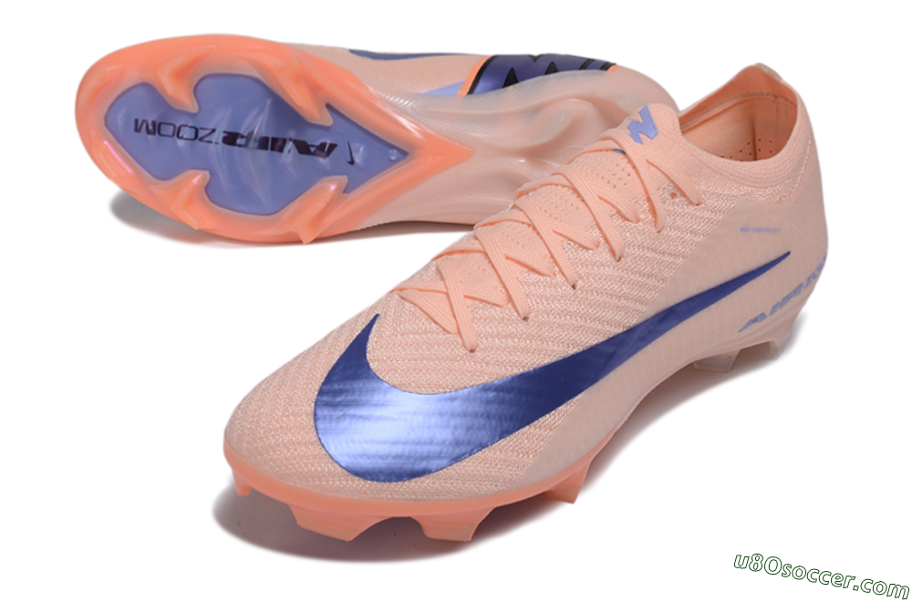 Nike Air Zoom Mercurial Vapor 17 Elite FG Firm Ground Soccer Cleats - Peach/Sunset Peach/Deep Violet 3