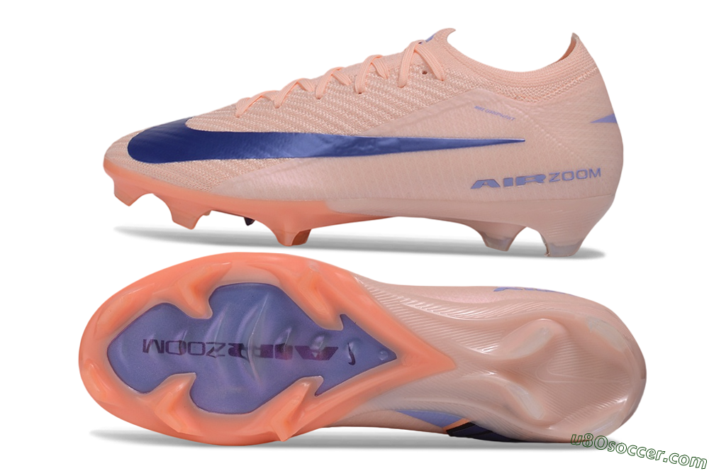 Nike Air Zoom Mercurial Vapor 17 Elite FG Firm Ground Soccer Cleats - Peach/Sunset Peach/Deep Violet 0