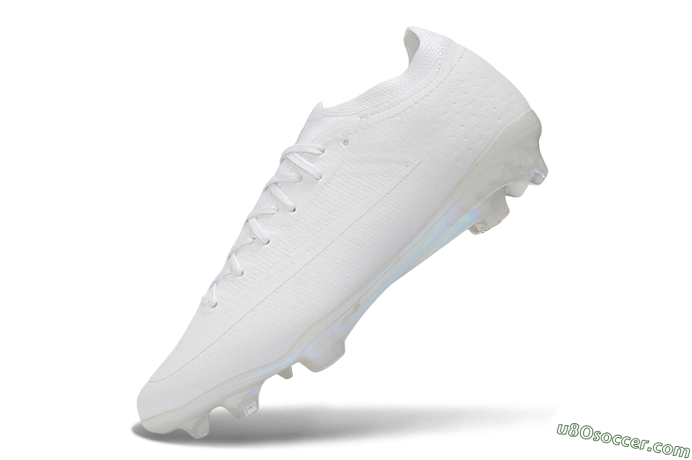 Nike Air Zoom Mercurial Vapor 17 Elite FG Firm Ground Soccer Cleats - White/Triple White/Iridescent Sole 5