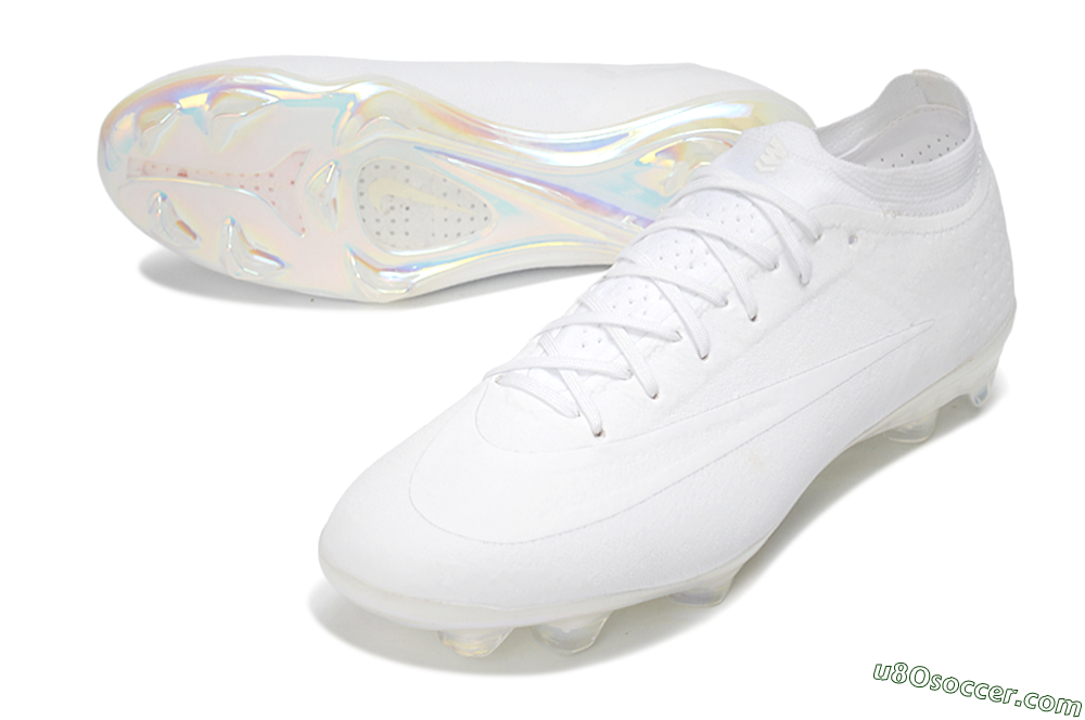 Nike Air Zoom Mercurial Vapor 17 Elite FG Firm Ground Soccer Cleats - White/Triple White/Iridescent Sole 3