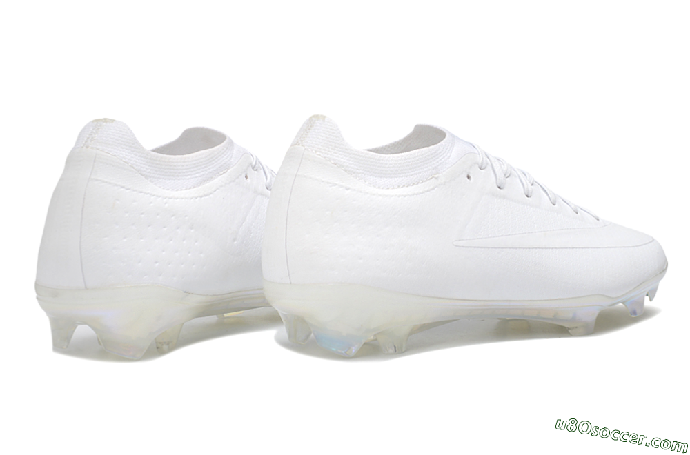 Nike Air Zoom Mercurial Vapor 17 Elite FG Firm Ground Soccer Cleats - White/Triple White/Iridescent Sole 6