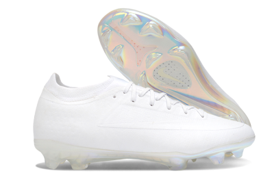 Nike Air Zoom Mercurial Vapor 17 Elite FG Firm Ground Soccer Cleats - White/Triple White/Iridescent Sole