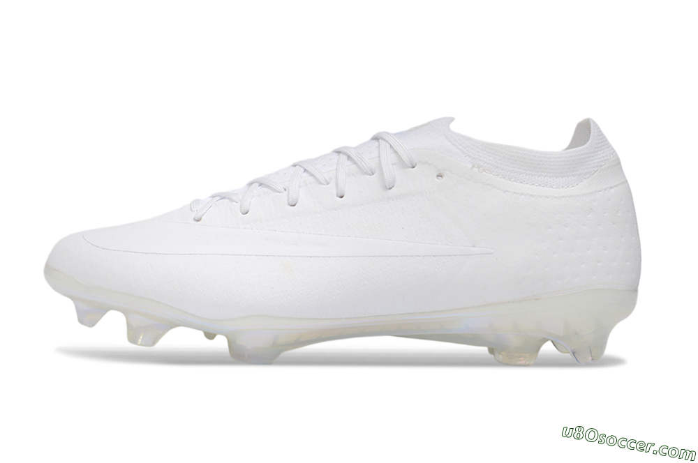 Nike Air Zoom Mercurial Vapor 17 Elite FG Firm Ground Soccer Cleats - White/Triple White/Iridescent Sole 2