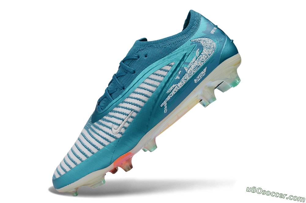 Nike Phantom 6 Elite Low FG Firm Ground Soccer Cleats - Blue/Baltic Blue/White 5