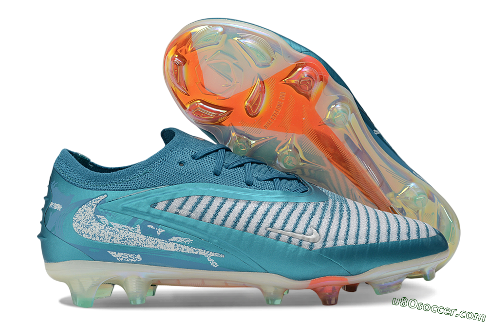 Nike Phantom 6 Elite Low FG Firm Ground Soccer Cleats - Blue/Baltic Blue/White 1