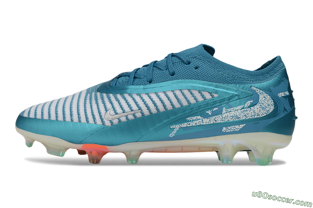 Nike Phantom 6 Elite Low FG Firm Ground Soccer Cleats - Blue/Baltic Blue/White 2