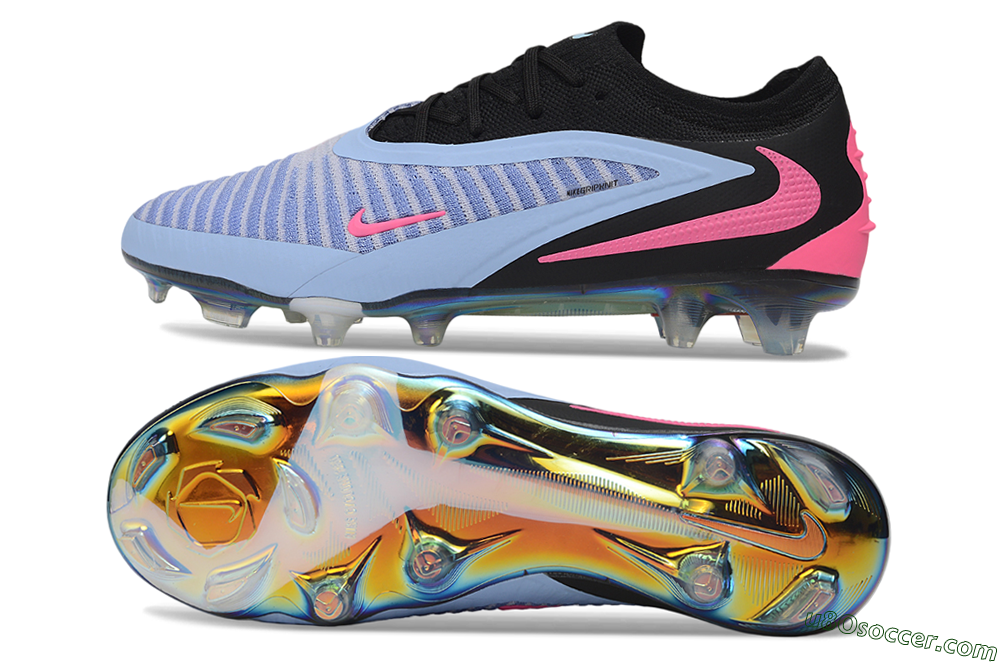 Nike Phantom 6 Elite Low FG Firm Ground Soccer Cleats - Blue/Baltic Blue/Hyper Pink 0