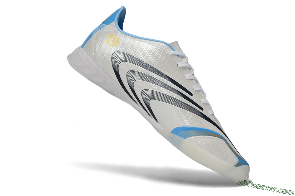 Adidas F50 Elite Tunit IC Indoor & Futsal Soccer Shoes - White/Sky Blue/Navy 4