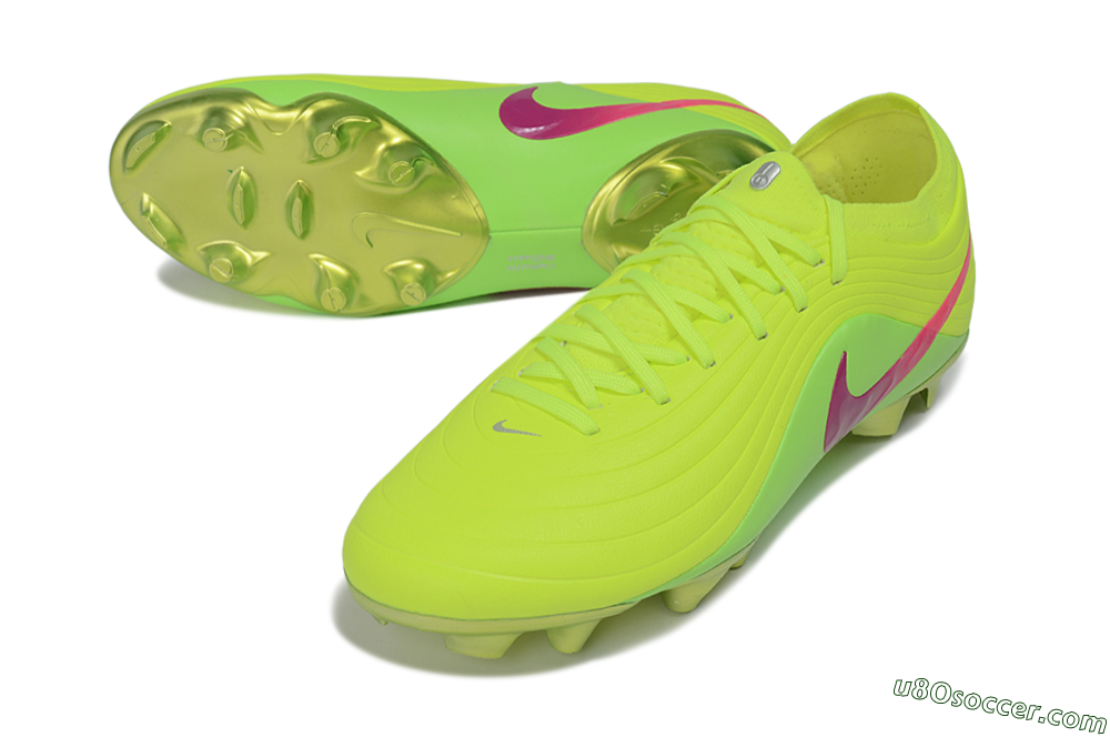 Nike United Tiempo Maestro Elite FG Firm Ground Soccer Cleats - Yellow/Volt/Hyper Pink 3
