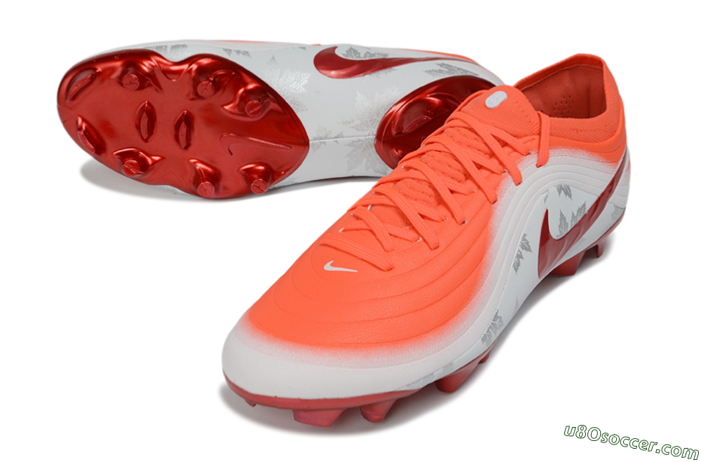 Nike United Tiempo Maestro Elite FG Firm Ground Soccer Cleats - Orange/Bright Crimson/Metallic Silver 3