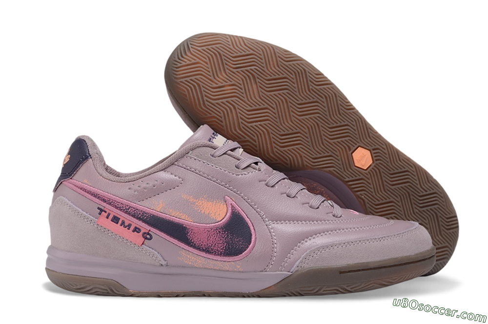 Nike Tiempo Street Gato PRM IC Indoor & Futsal Soccer Shoes - Purple/Dusty Lilac/Dark Plum 1