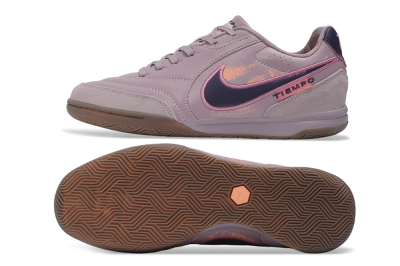 Nike Tiempo Street Gato PRM IC Indoor & Futsal Soccer Shoes - Purple/Dusty Lilac/Dark Plum
