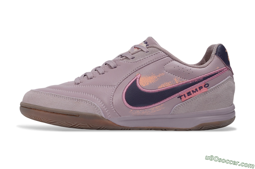 Nike Tiempo Street Gato PRM IC Indoor & Futsal Soccer Shoes - Purple/Dusty Lilac/Dark Plum 2