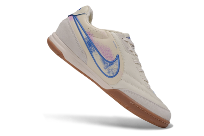 Nike Tiempo Street Gato PRM IC Indoor & Futsal Soccer Shoes - White/Sail/Royal Blue