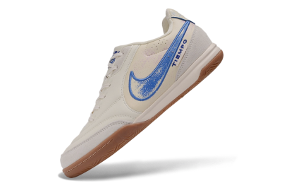 Nike Tiempo Street Gato PRM IC Indoor & Futsal Soccer Shoes - White/Sail/Royal Blue