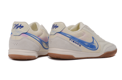 Nike Tiempo Street Gato PRM IC Indoor & Futsal Soccer Shoes - White/Sail/Royal Blue