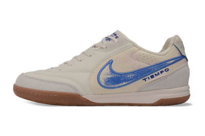 Nike Tiempo Street Gato PRM IC Indoor & Futsal Soccer Shoes - White/Sail/Royal Blue