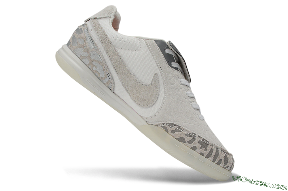 Nike Tiempo Street Gato SE IC Indoor & Futsal Soccer Shoes - White/Summit White/Photon Dust 4