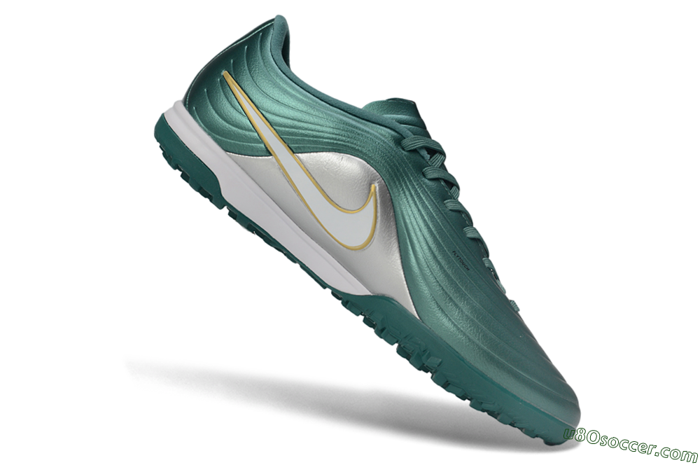 Nike Tiempo Legend 11 Pro TF Artificial Turf Soccer Shoes - Green/Emerald Green/Metallic Gold 4