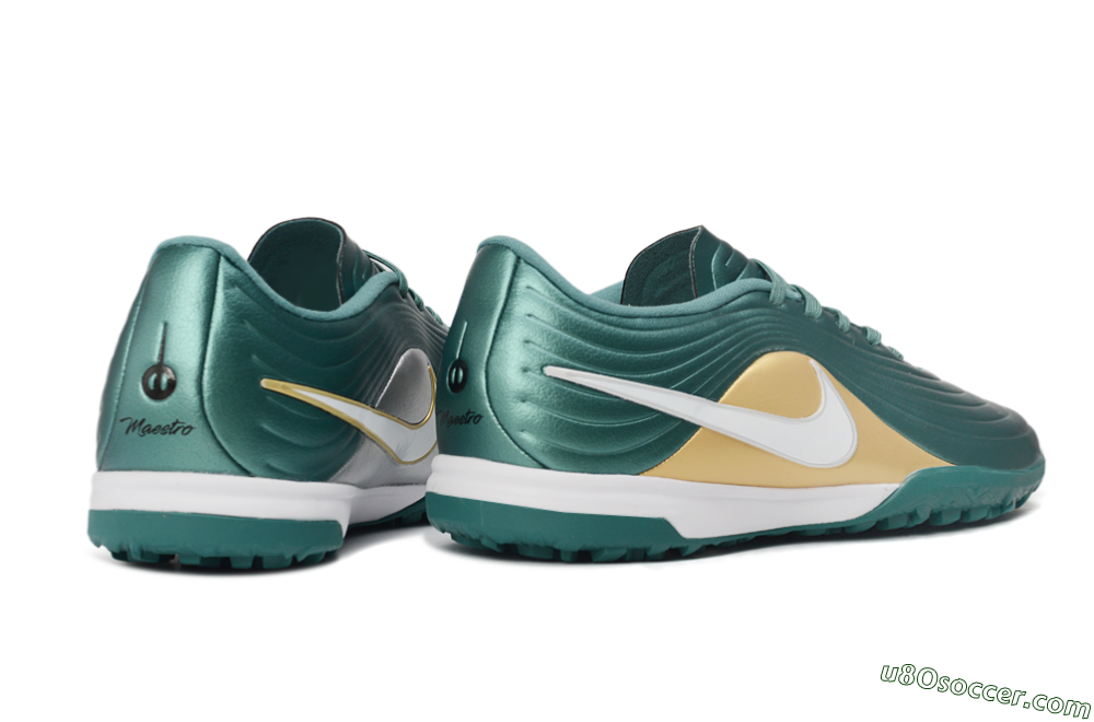 Nike Tiempo Legend 11 Pro TF Artificial Turf Soccer Shoes - Green/Emerald Green/Metallic Gold 6