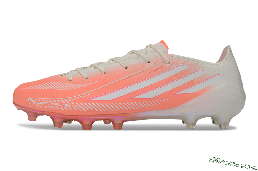 Adidas F50 Elite FG Firm Ground Soccer Cleats - Coral/Sunset Glow/Off White 2