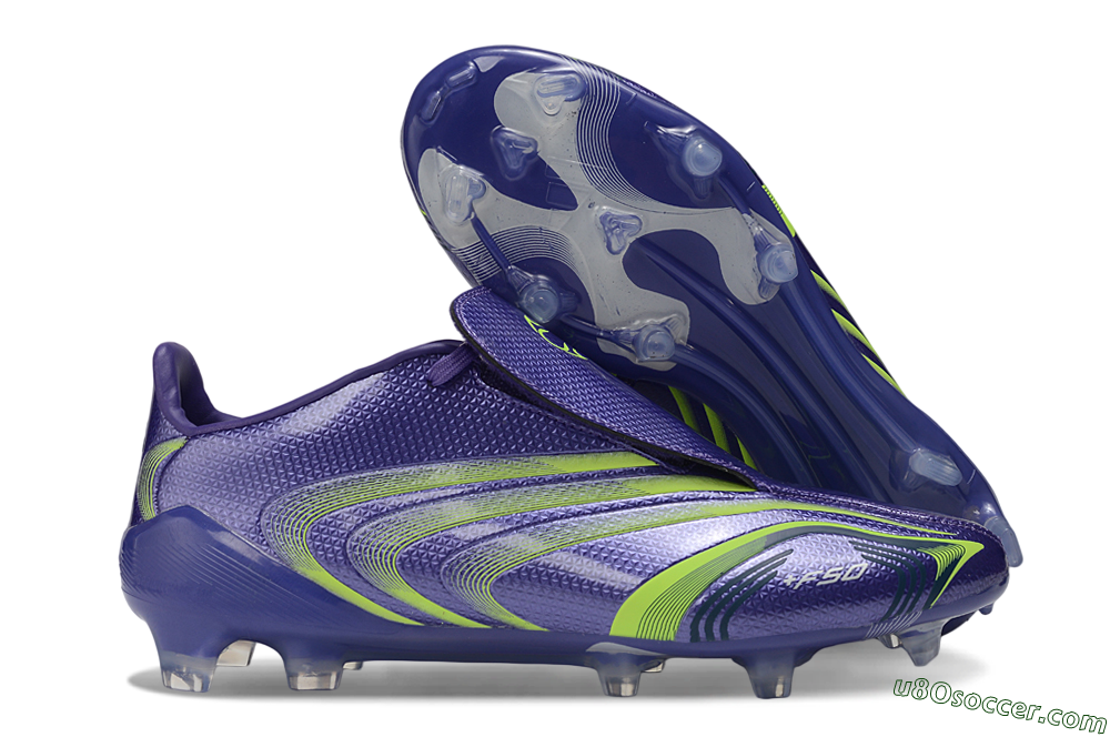 Adidas F50 Elite Tunit FG Firm Ground Soccer Cleats - Purple/Intense Purple/Lucid Lemon 1