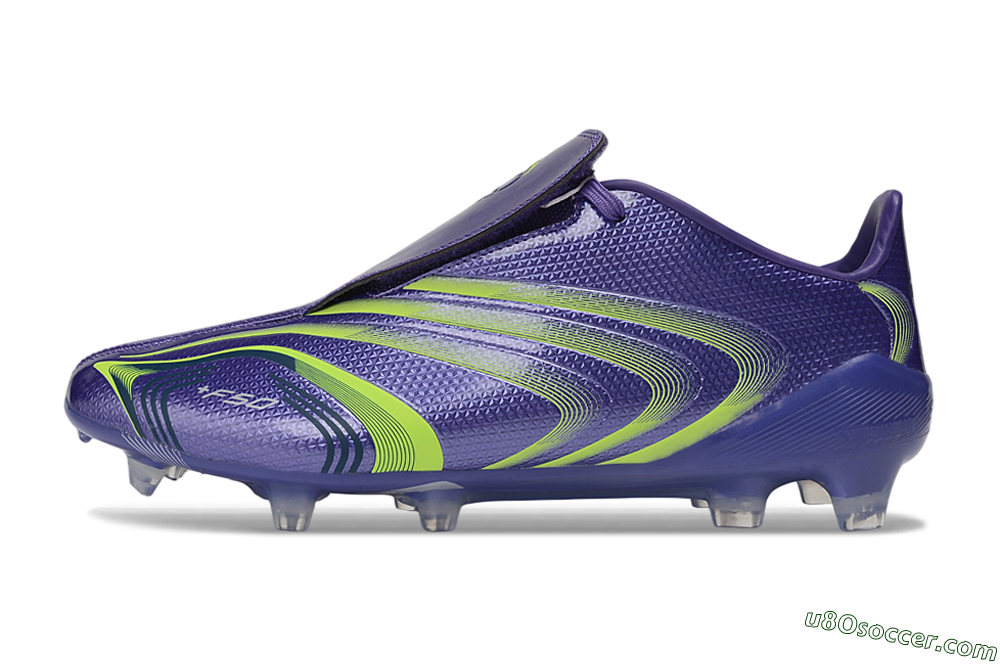 Adidas F50 Elite Tunit FG Firm Ground Soccer Cleats - Purple/Intense Purple/Lucid Lemon 2
