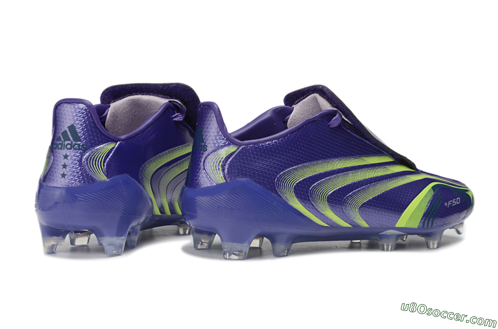 Adidas F50 Elite Tunit FG Firm Ground Soccer Cleats - Purple/Intense Purple/Lucid Lemon 6