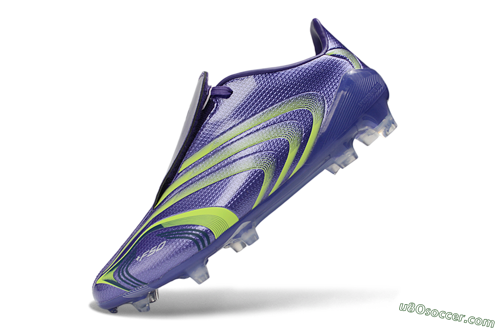 Adidas F50 Elite Tunit FG Firm Ground Soccer Cleats - Purple/Intense Purple/Lucid Lemon 5
